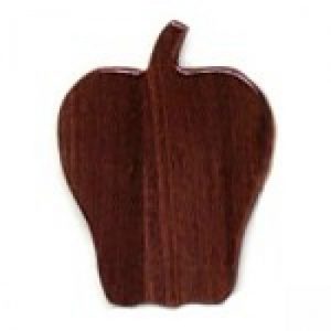 Specialty wooden plaques including Apple shape from Big Sky Woodcrafters