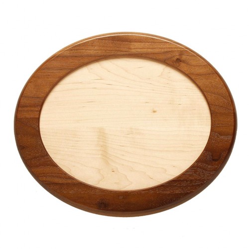 Walnut Framed Oval with Maple Insert
