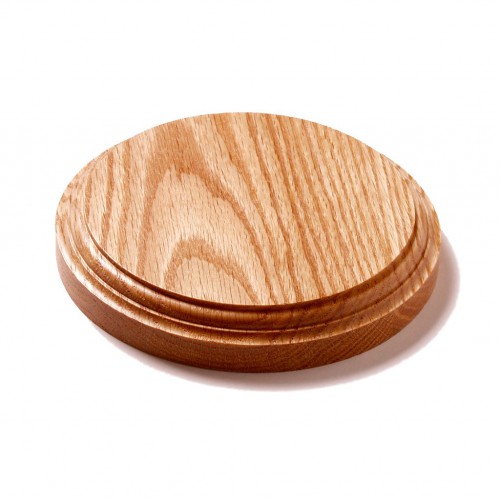 Round wooden bases crafted by Big Sky